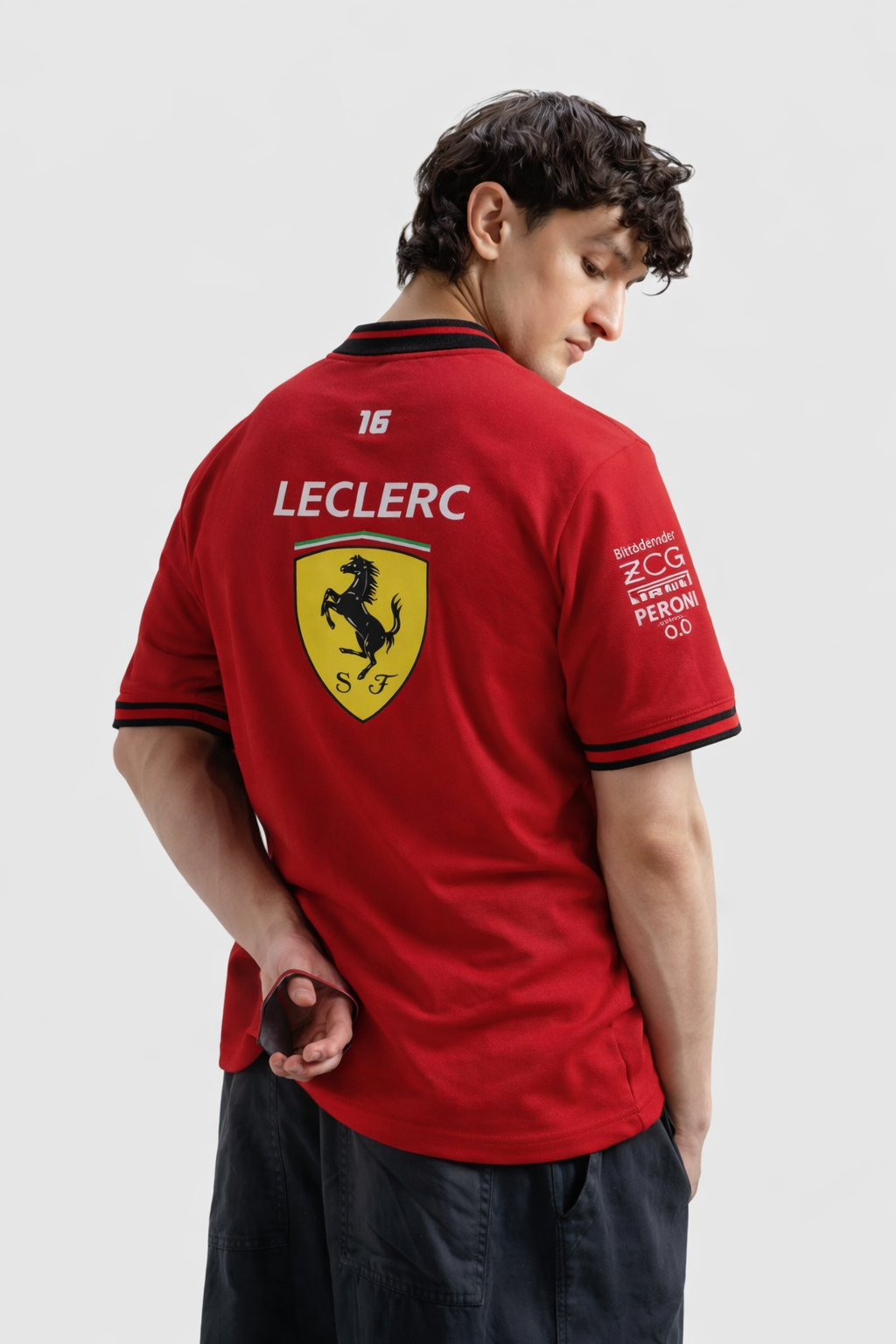 F1 Ferrari Shirt Polo  Laclerc & Hamilton