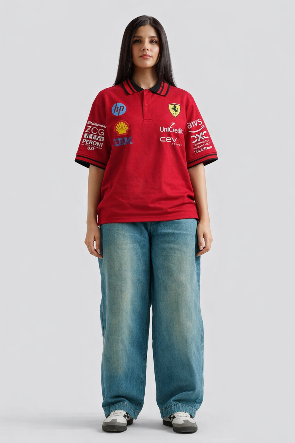 F1 Ferrari Shirt Polo  Laclerc & Hamilton