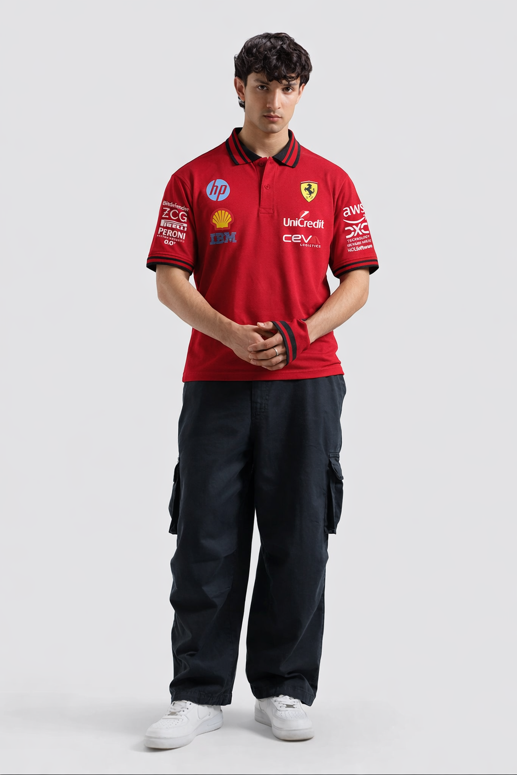 F1 Ferrari Shirt Polo  Laclerc & Hamilton